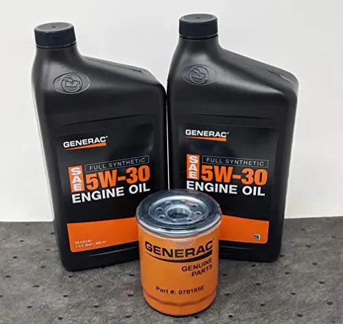 Generac 2-Quart Oil & Filter Change Kit – Full Synthetic 5W-30 Formula 1