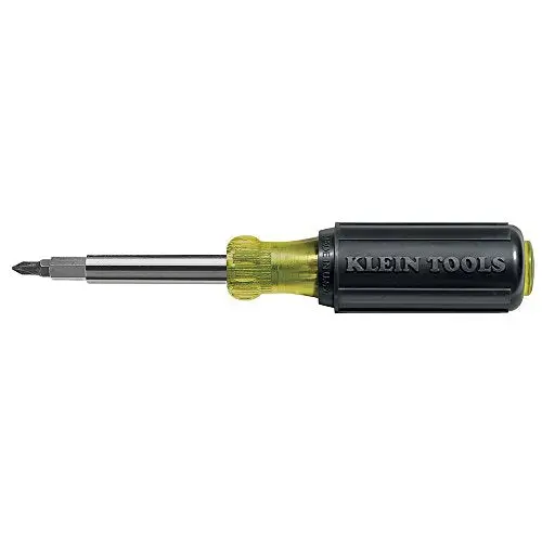 Klein Tools 32477 10-In-1 Multi-Bit Driver With Industrial Phillips, Slotted, Square, And Torx Bits 1